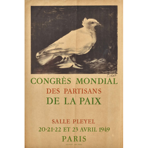 PABLO PICASSO : 'Congr�s mondial des partisans de la paix Salle Pleyel Paris 1949' (DOBIASCHOFSKY AUKTIONEN AG)