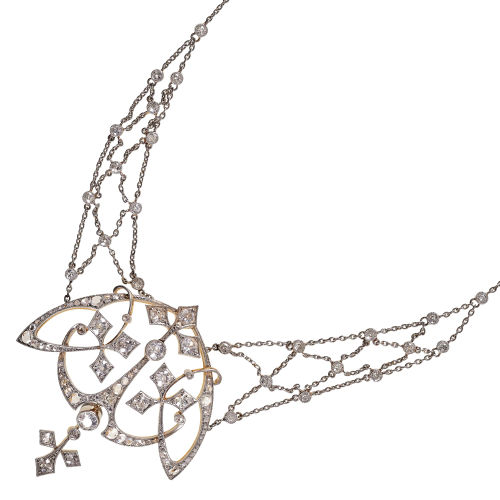 DIAMANT-COLLIER : Wohl Belle �poque, um 1910 (DOBIASCHOFSKY AUKTIONEN AG)