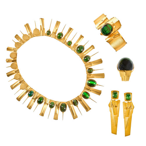 TURMALIN-GOLD-PARURE : Othmar Zschaler, Bern (DOBIASCHOFSKY AUKTIONEN AG)