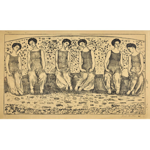 FERDINAND HODLER : 'Die Heilige Stunde mit sechs Figuren' (DOBIASCHOFSKY AUKTIONEN AG)