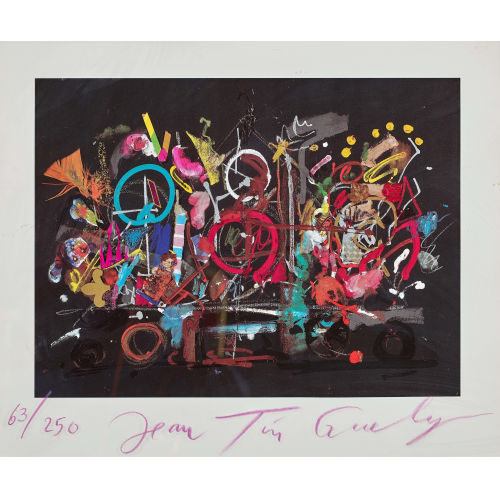 JEAN TINGUELY : 'Triangles avec cercle bleu' (DOBIASCHOFSKY AUKTIONEN AG)