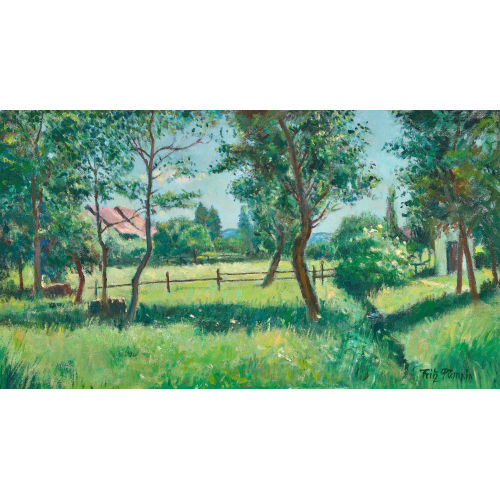 FRITZ P�MPIN : 'Sommerwiesen in Rickenbach' (DOBIASCHOFSKY AUKTIONEN AG)