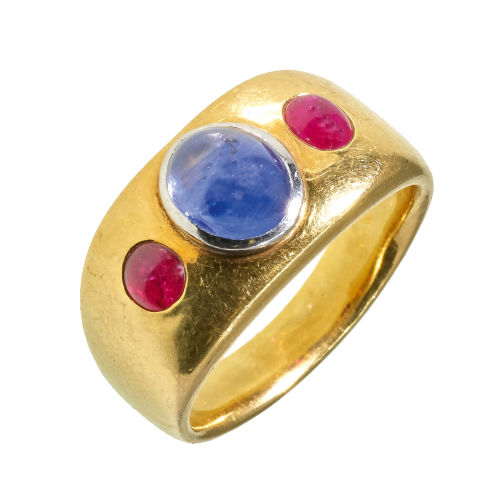 SAPHIR-RUBIN-RING : (DOBIASCHOFSKY AUKTIONEN AG)