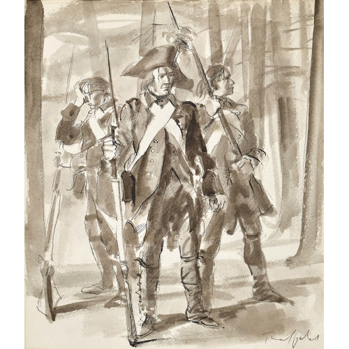 FRIEDRICH TRAFFELET : Soldaten im Wald (DOBIASCHOFSKY AUKTIONEN AG)