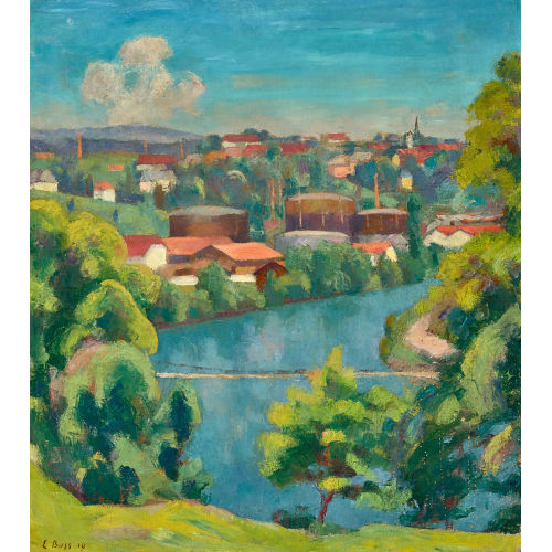 EDUARD BOSS : Aarelandschaft bei Bern (DOBIASCHOFSKY AUKTIONEN AG)