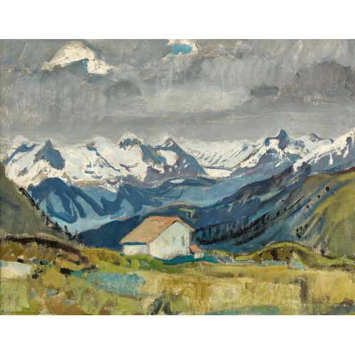 ALBERT NEUENSCHWANDER : Weite Berglandschaft (DOBIASCHOFSKY AUKTIONEN AG)