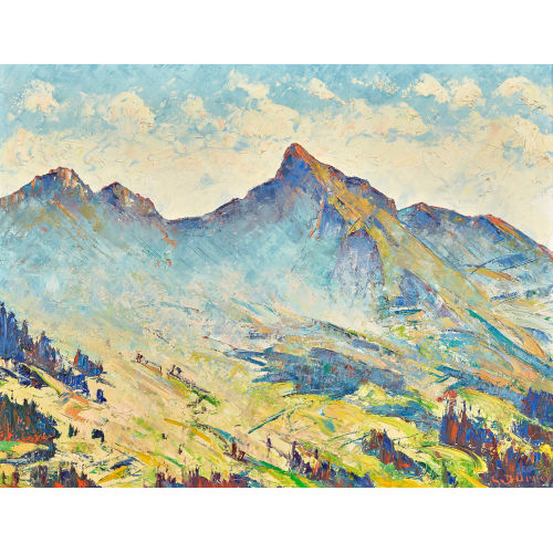 LOUIS D�RR : Blick auf B�rglen, Gemsflue, Ochsen und H�rlisbodengrat (DOBIASCHOFSKY AUKTIONEN AG)