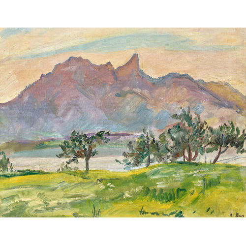 HANNI BAY : Thunersee mit Stockhorn (DOBIASCHOFSKY AUKTIONEN AG)