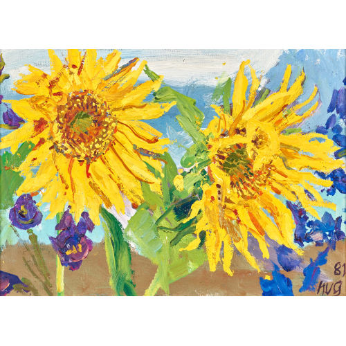 FRITZ HUG : Sonnenblumen und Eisenhut (DOBIASCHOFSKY AUKTIONEN AG)