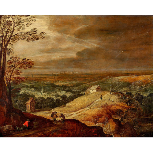 JOOS II MOMPER : Weite Landschaft mit Staffagefiguren (DOBIASCHOFSKY AUKTIONEN AG)