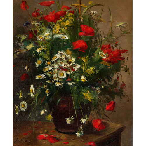 19./20. JH. FRANKREICH : Wiesen- und Feldblumen in Vase (DOBIASCHOFSKY AUKTIONEN AG)