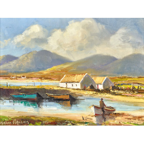 NORMAN J. MCCAIG : Sonnige K�stenlandschaft (DOBIASCHOFSKY AUKTIONEN AG)