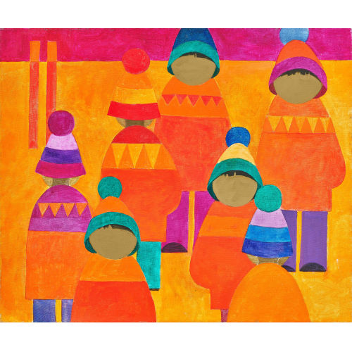 WERNER ZURBRIGGEN : 'Kinder in Orange' (DOBIASCHOFSKY AUKTIONEN AG)