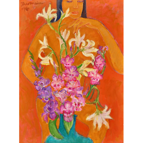 THEO (AUCH THEOMEIER) MEIER : Kan Kao mit Blumen (DOBIASCHOFSKY AUKTIONEN AG)