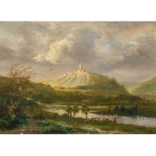 JACOBUS THEODORUS ABELS : Flusslandschaft mit Burg (DOBIASCHOFSKY AUKTIONEN AG)