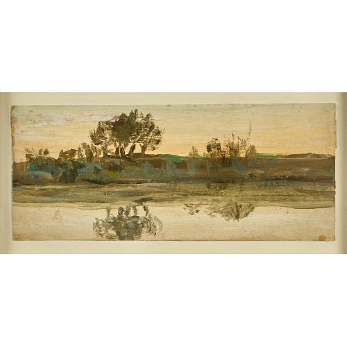 WILLIAM LIONEL WYLLIE : 'Trees reflected at sunset' (DOBIASCHOFSKY AUKTIONEN AG)