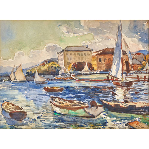 MAX ROBERT THEYNET : Le port de Neuch�tel (DOBIASCHOFSKY AUKTIONEN AG)