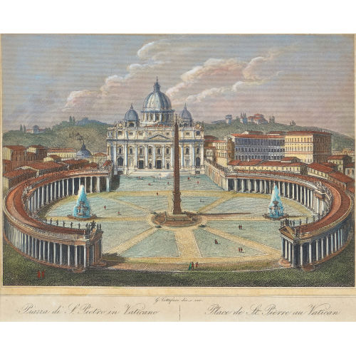 GAETANO COTTAFAVI : 'Piazza di S. Pietro in Vaticano' (DOBIASCHOFSKY AUKTIONEN AG)