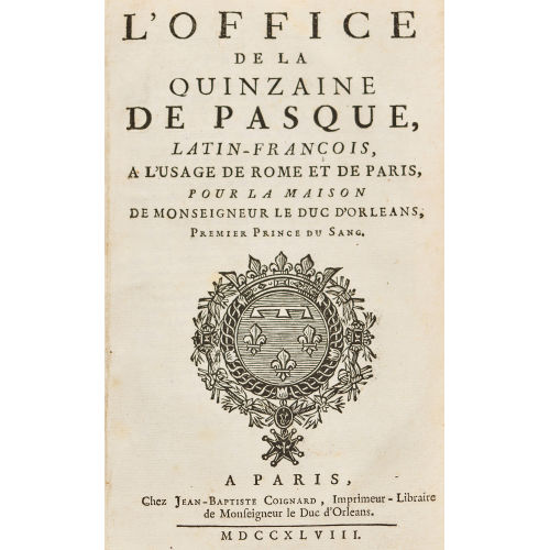 18. JH. FRANKREICH : 'L'office de la quinzaine de Pasque, latin-fran�ois...' (DOBIASCHOFSKY AUKTIONEN AG)