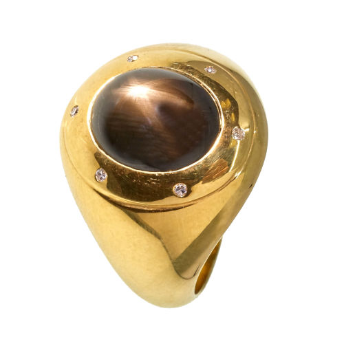 SAPHIR-DIAMANT-RING : (DOBIASCHOFSKY AUKTIONEN AG)
