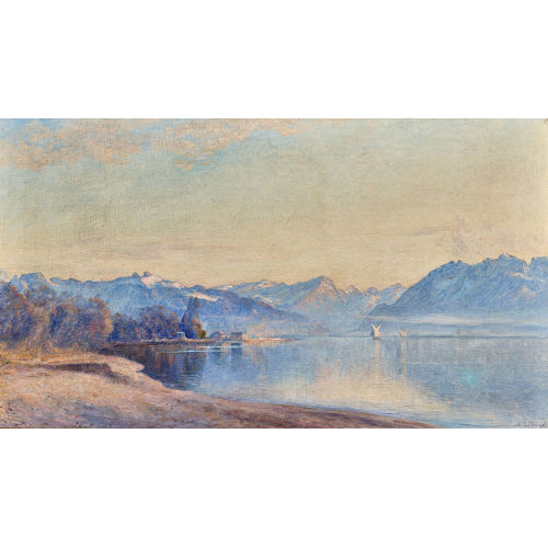 CHARLES FRAN�OIS VUILLERMET : Bord du lac L�man (DOBIASCHOFSKY AUKTIONEN AG)