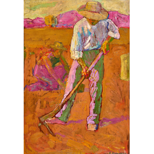 JACQUES �LIE ABRAHAM HERMANJAT : Bauernpaar bei der Feldarbeit (DOBIASCHOFSKY AUKTIONEN AG)