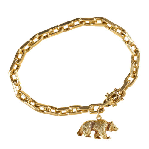 GOLD-BRACELET MIT ANH�NGER : (DOBIASCHOFSKY AUKTIONEN AG)