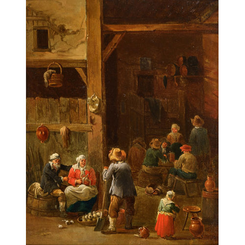 DAVID II TENIERS : Gesellschaftliches Stelldichein in der Taverne (DOBIASCHOFSKY AUKTIONEN AG)