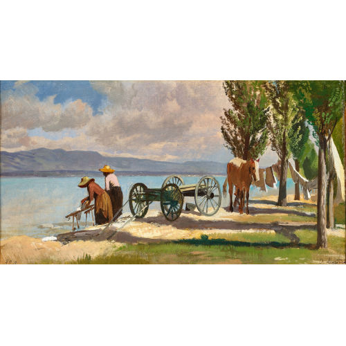 ALBERT LUGARDON : Vue du lac L�man (DOBIASCHOFSKY AUKTIONEN AG)