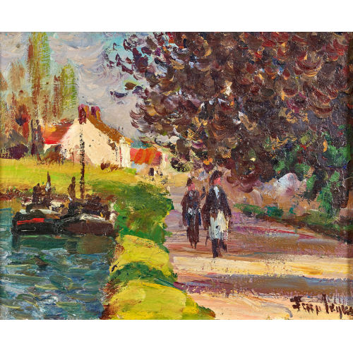 GEORGES FERRO LA GR�E : La promenade au bord de l'eau (DOBIASCHOFSKY AUKTIONEN AG)
