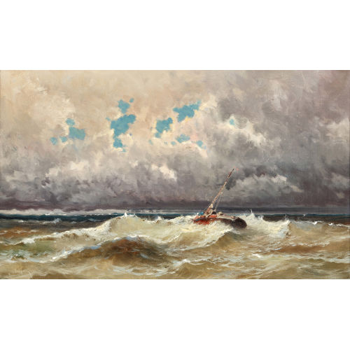�MILE GODCHAUX : Schiff auf st�rmischer See (DOBIASCHOFSKY AUKTIONEN AG)