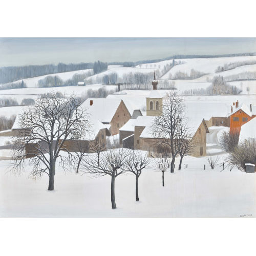 CLAUDE SAUTHIER : Savoie en hiver (DOBIASCHOFSKY AUKTIONEN AG)
