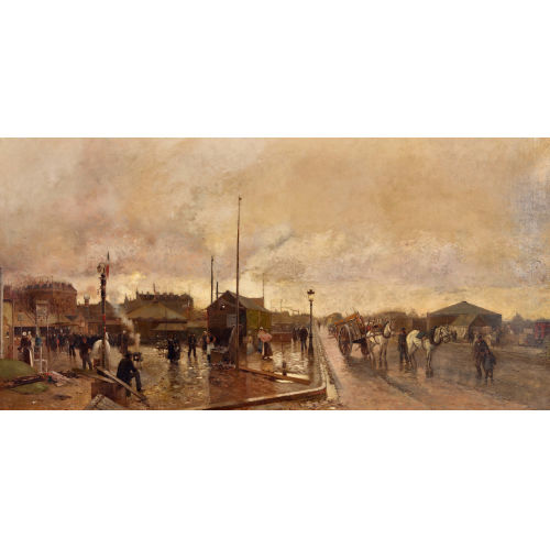 LUIGI LOIR : 'Les pr�paratifs de la f�te foraine' (DOBIASCHOFSKY AUKTIONEN AG)