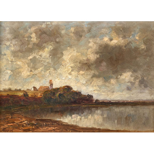 HEINRICH NEPPEL : Gewitterstimmung am See (DOBIASCHOFSKY AUKTIONEN AG)