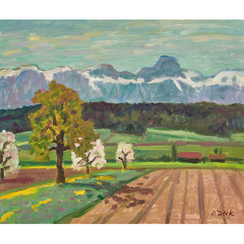LEO DECK : 'Fr�hling am Stockhorn' (DOBIASCHOFSKY AUKTIONEN AG)