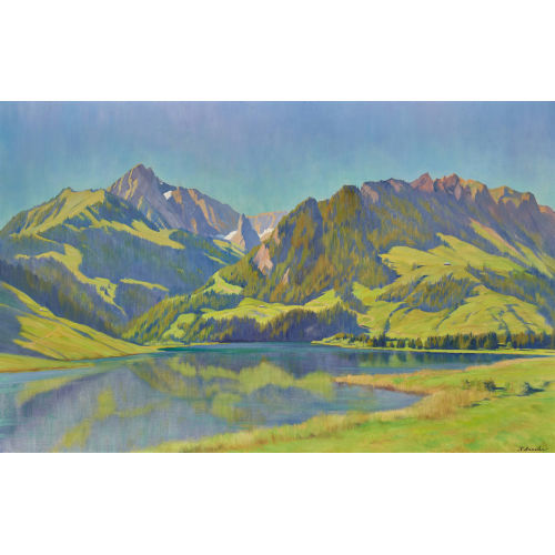 KARL ANNELER : Sommerlicher Bergsee (DOBIASCHOFSKY AUKTIONEN AG)