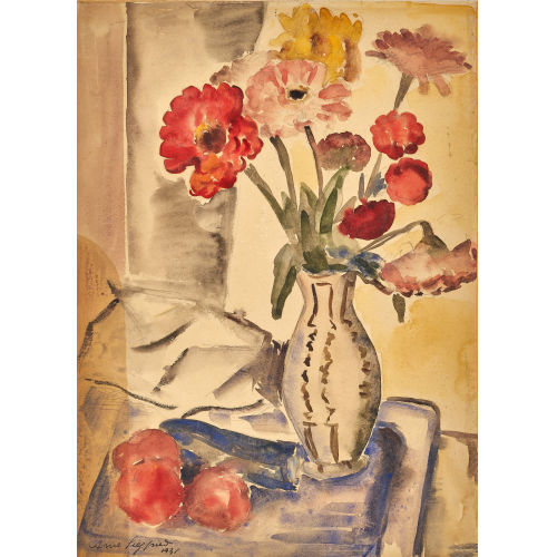 ARNE SIEGFRIED : Stillleben mit Blumen in Vase (DOBIASCHOFSKY AUKTIONEN AG)