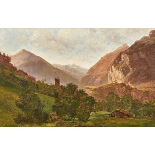 JOHANN JAKOB STADLER : Die Ruine Resti im Haslital (DOBIASCHOFSKY AUKTIONEN AG)