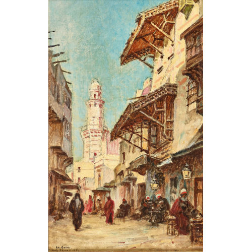 LOUIS B�ROUD : Strassenpartie in Kairo (DOBIASCHOFSKY AUKTIONEN AG)