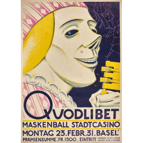 BURKHARD MANGOLD : 'Quodlibet Maskenball Stadtcasino Basel 1931' (DOBIASCHOFSKY AUKTIONEN AG)