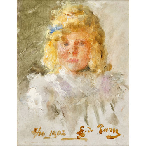 BARON EDMOND JEAN DE PURY : Portrait d'une jeune fille (DOBIASCHOFSKY AUKTIONEN AG)