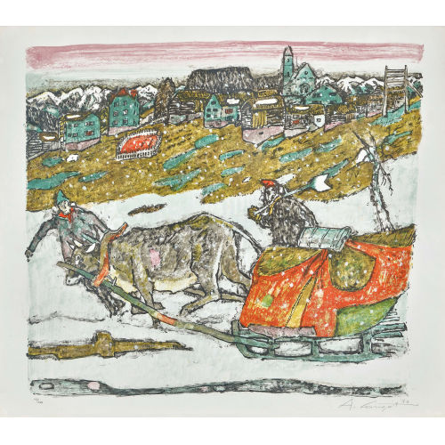 ALOIS CARIGIET : Hornschlitten (DOBIASCHOFSKY AUKTIONEN AG)