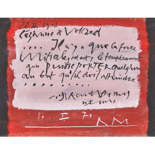 RUDOLF MUMPRECHT : 'C�zanne � Vollard' (DOBIASCHOFSKY AUKTIONEN AG)