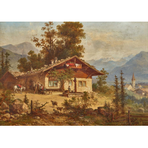 CARL AUGUST REINHARDT : 'Schmiede bei Meyringen' (DOBIASCHOFSKY AUKTIONEN AG)