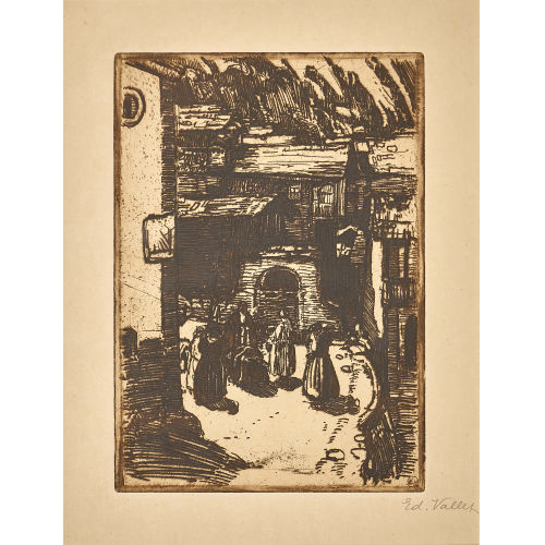 �DOUARD VALLET : 'Village valaisan' (DOBIASCHOFSKY AUKTIONEN AG)