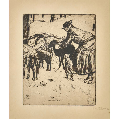 �DOUARD VALLET : 'Moutons � la fontaine' (DOBIASCHOFSKY AUKTIONEN AG)