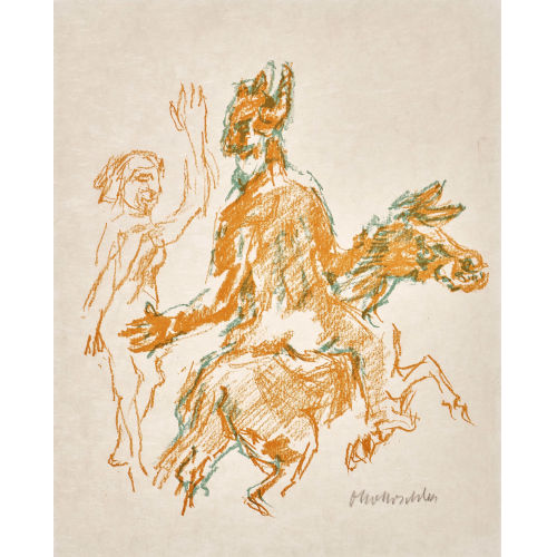 OSKAR KOKOSCHKA : 'Teufel auf einem Esel und eine Nymphe' (DOBIASCHOFSKY AUKTIONEN AG)