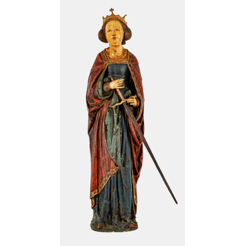 UM 1500 SCHWABEN : Heilige Katharina mit Schwert (DOBIASCHOFSKY AUKTIONEN AG)