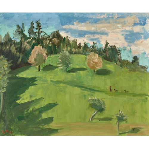 ERNST MORGENTHALER : H�gelige Landschaft mit B�umen (DOBIASCHOFSKY AUKTIONEN AG)
