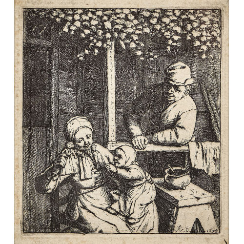 ADRIAEN JANSZ. VAN OSTADE : 'Die Puppe' (DOBIASCHOFSKY AUKTIONEN AG)